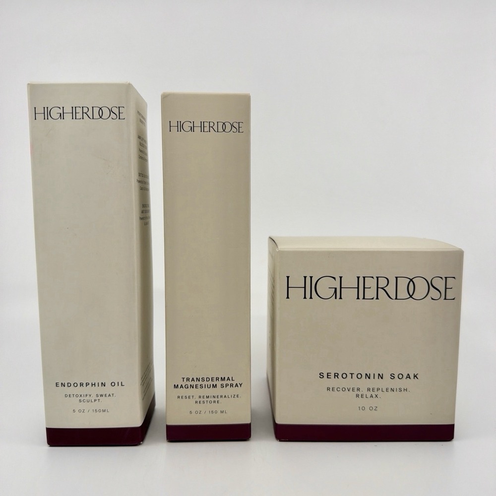 HIGHER DOSE Serotonin Soak Endorphin Oil Magnesium Spray Bundle NEW higherdose